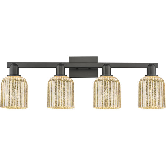 Innovations Lighting  716-4W-BK-G559-5ME Bridal Veil Bathroom Vanity Light Matte Black