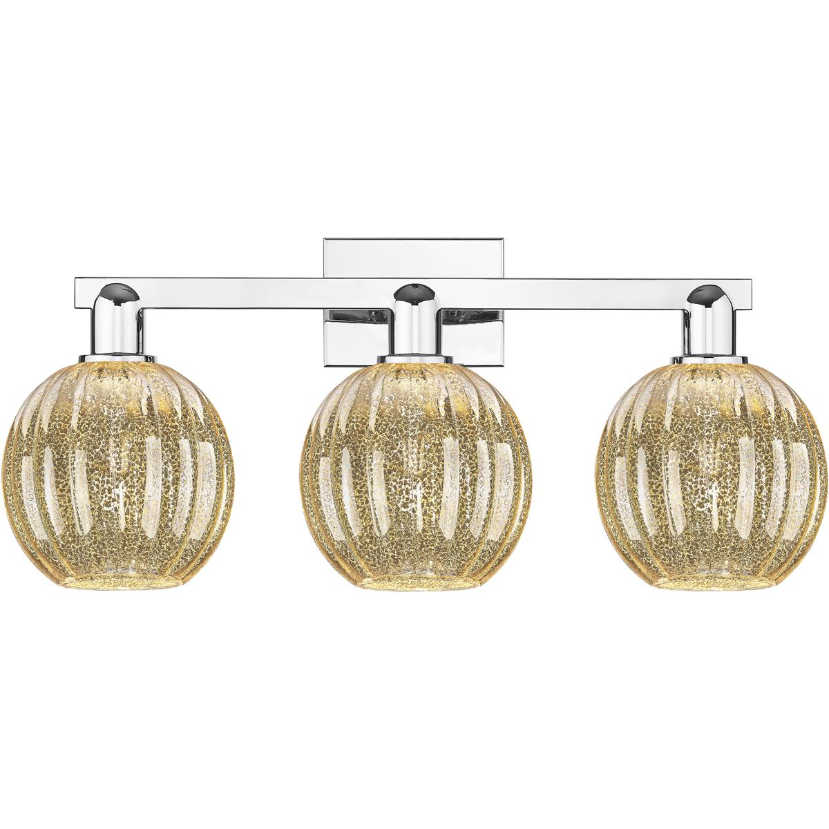 Innovations Lighting  716-3W-PC-G458-7ME Preston Bathroom Vanity Light Polished Chrome