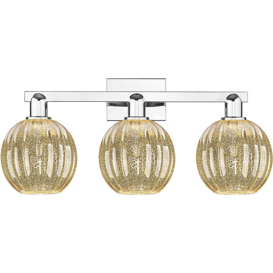 Innovations Lighting  716-3W-PC-G458-7ME Preston Bathroom Vanity Light Polished Chrome