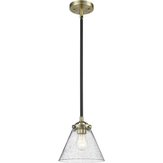 Innovations Lighting  284-1S-BAB-G44-LED Nouveau Cone Mini Pendant Black Antique Brass