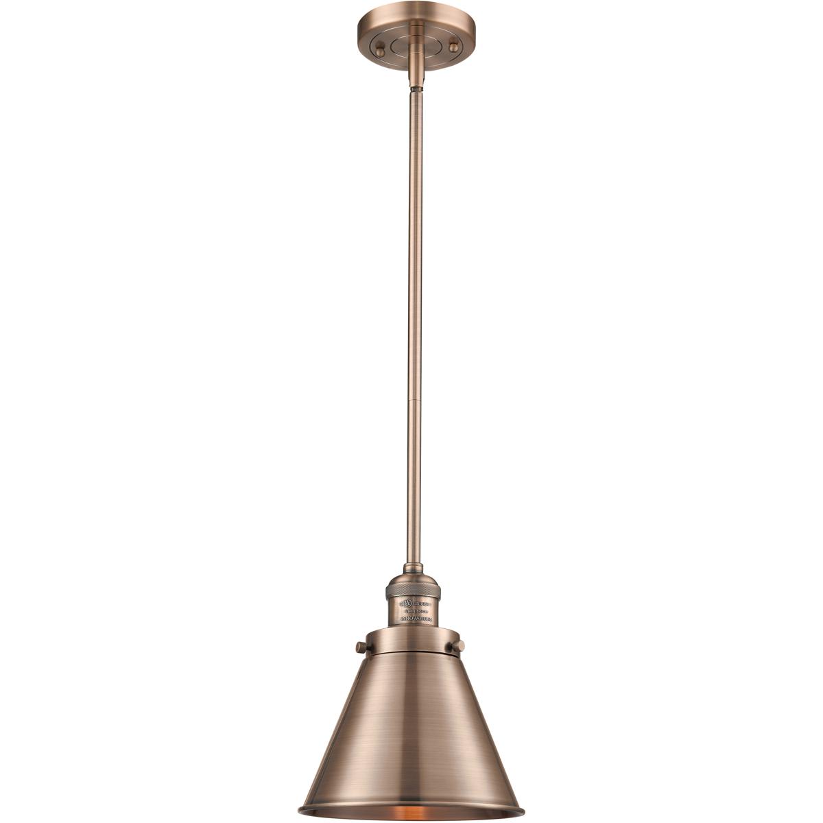 Innovations Lighting  201S-AC-M13-AC Franklin Restoration Appalachian Mini Pendant Antique Copper