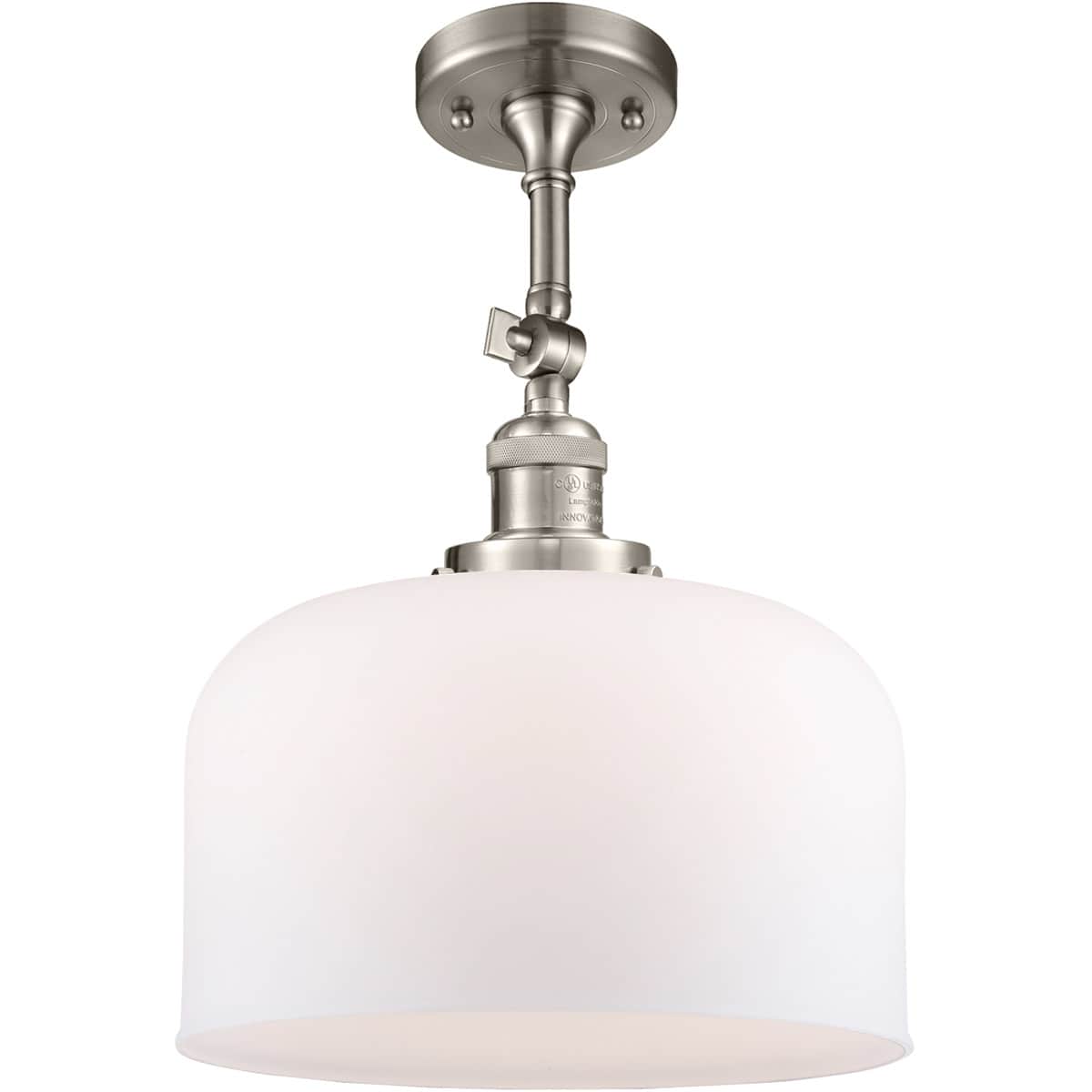 Innovations Lighting  201F-SN-G71-L Franklin Restoration X-Large Bell Semi-Flush Mount