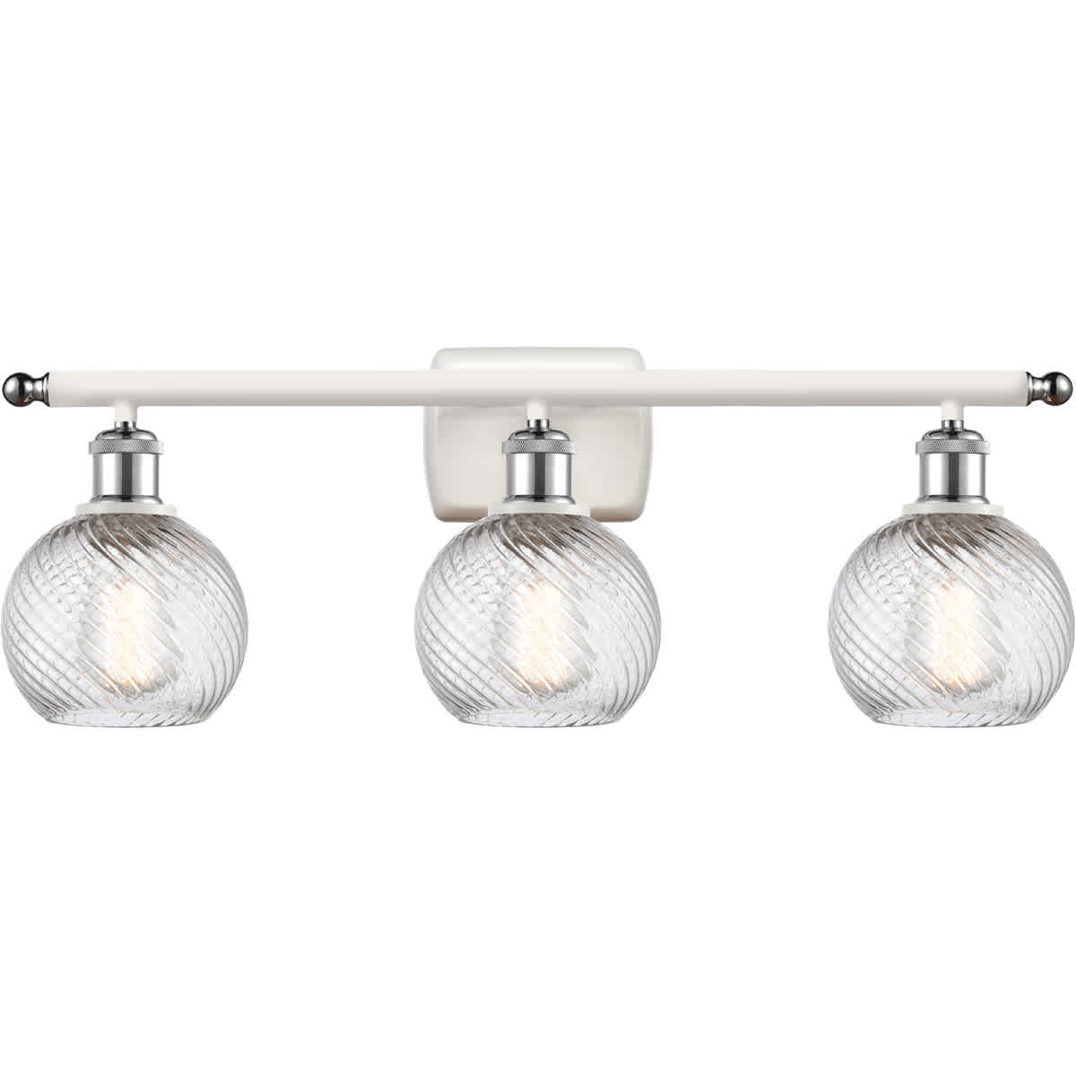 Innovations Lighting  516-3W-WPC-G1213-6-LED Ballston Small Deco Swirl Bathroom Vanity Light