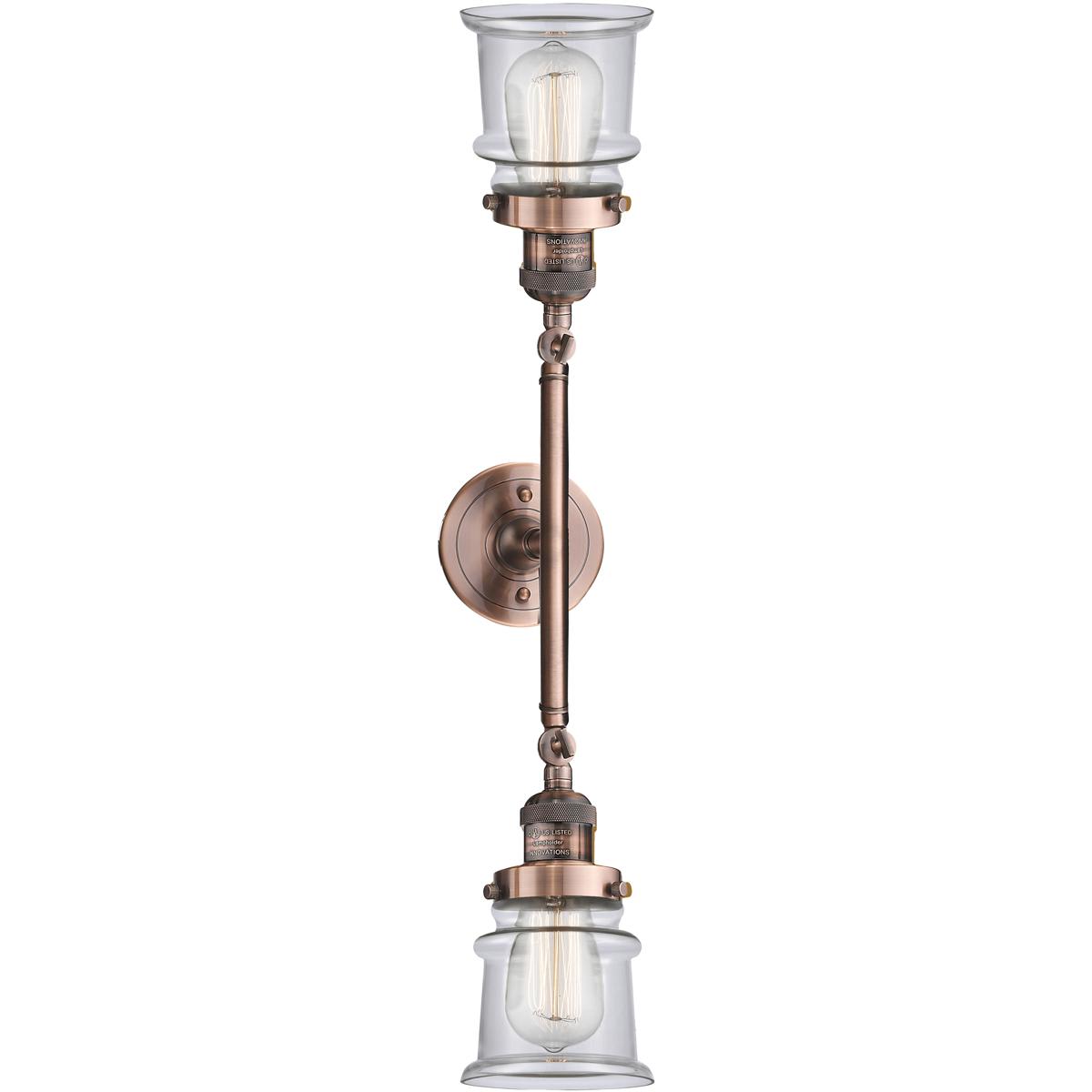 Innovations Lighting  208-AC-G182S Franklin Restoration Small Canton Bathroom Vanity Light