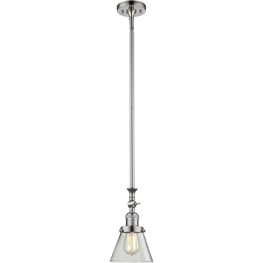 Innovations Lighting  206-PN-G62-LED Franklin Restoration Cone Mini Pendant Polished Nickel