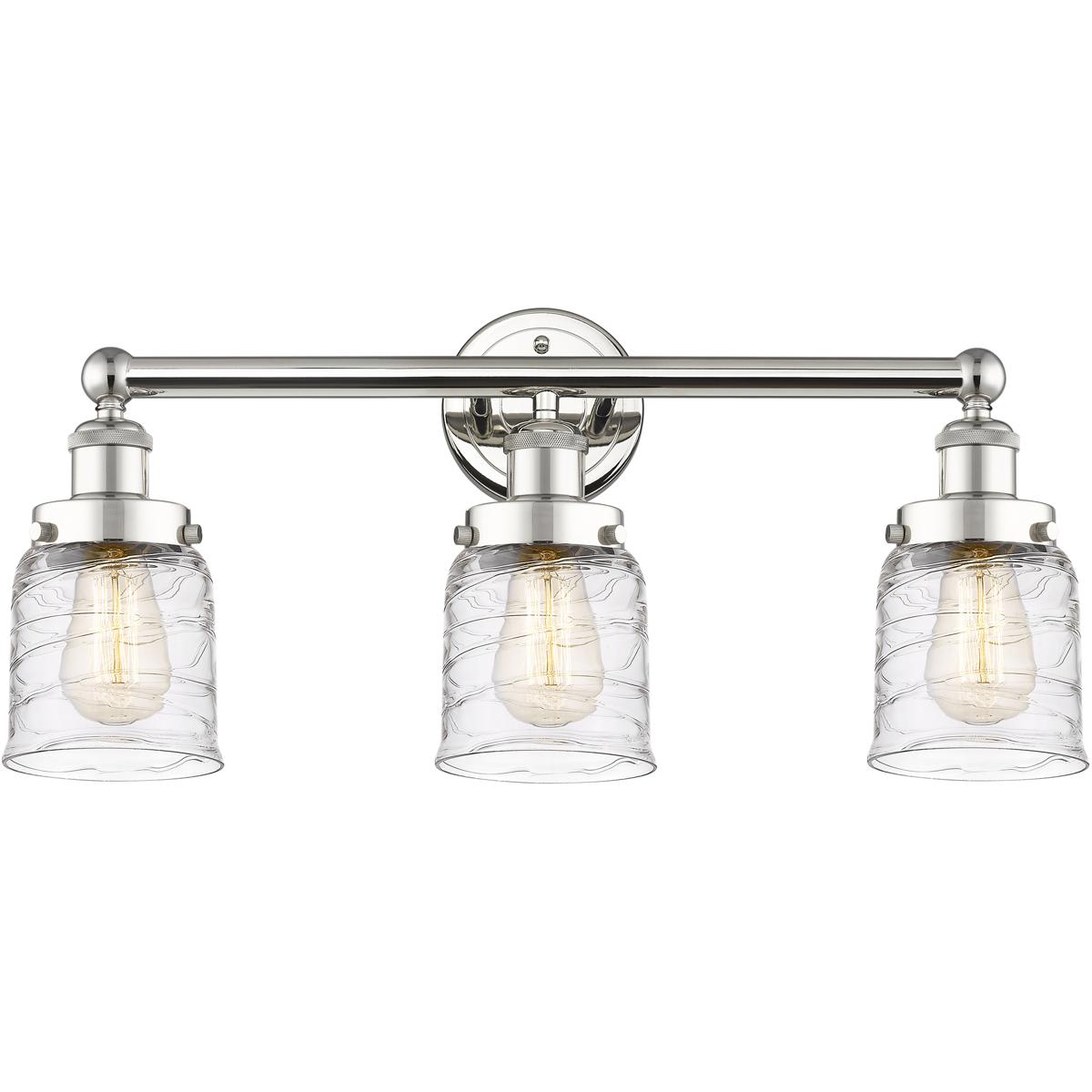Innovations Lighting  616-3W-PN-G513 Bell Bathroom Vanity Light Polished Nickel