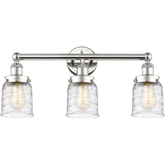 Innovations Lighting  616-3W-PN-G513 Bell Bathroom Vanity Light Polished Nickel