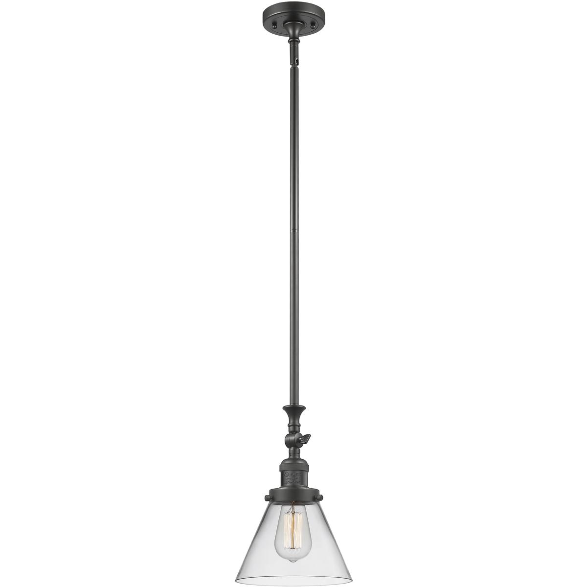 Innovations Lighting  206-OB-G42-LED Franklin Restoration Cone Mini Pendant Oil Rubbed Bronze
