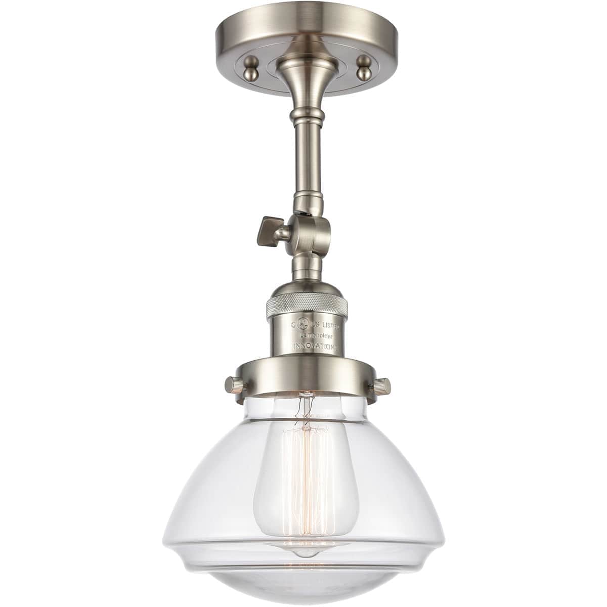 Innovations Lighting  203-SN-G322-LED Franklin Restoration Olean Wall Sconce Brushed Satin Nickel