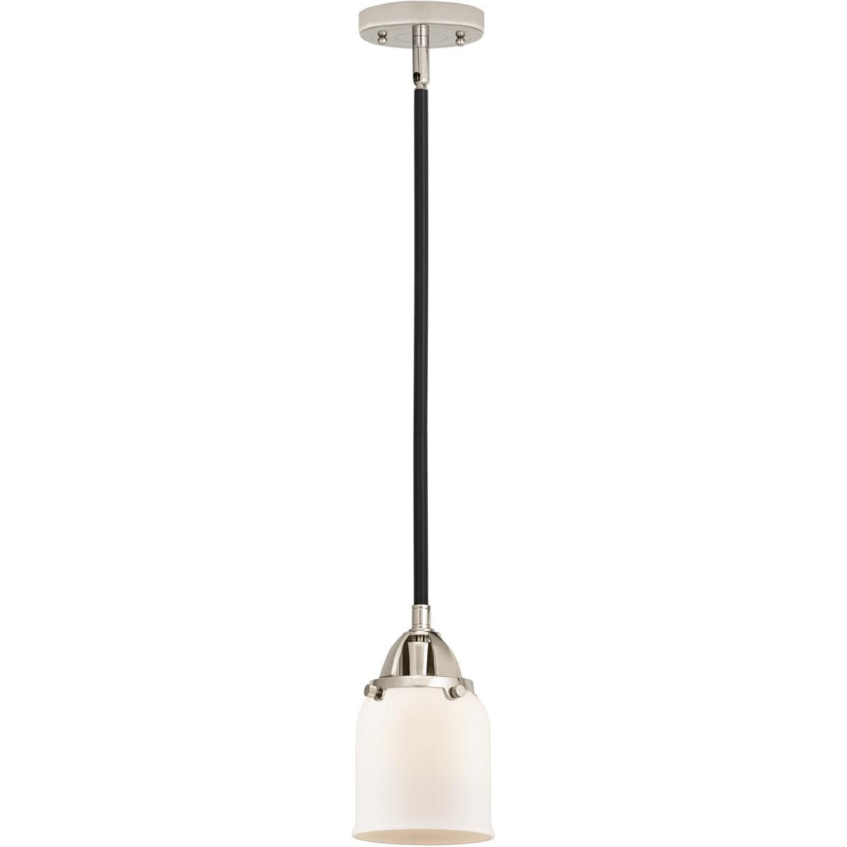 Innovations Lighting  288-1S-BPN-G51 Nouveau 2 Bell Mini Pendant Black Polished Nickel