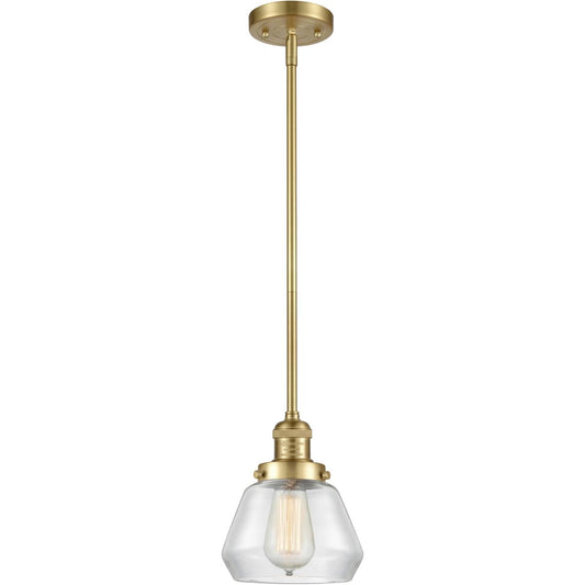 Innovations Lighting  201S-SG-G172-LED Franklin Restoration Fulton Mini Pendant Satin Gold