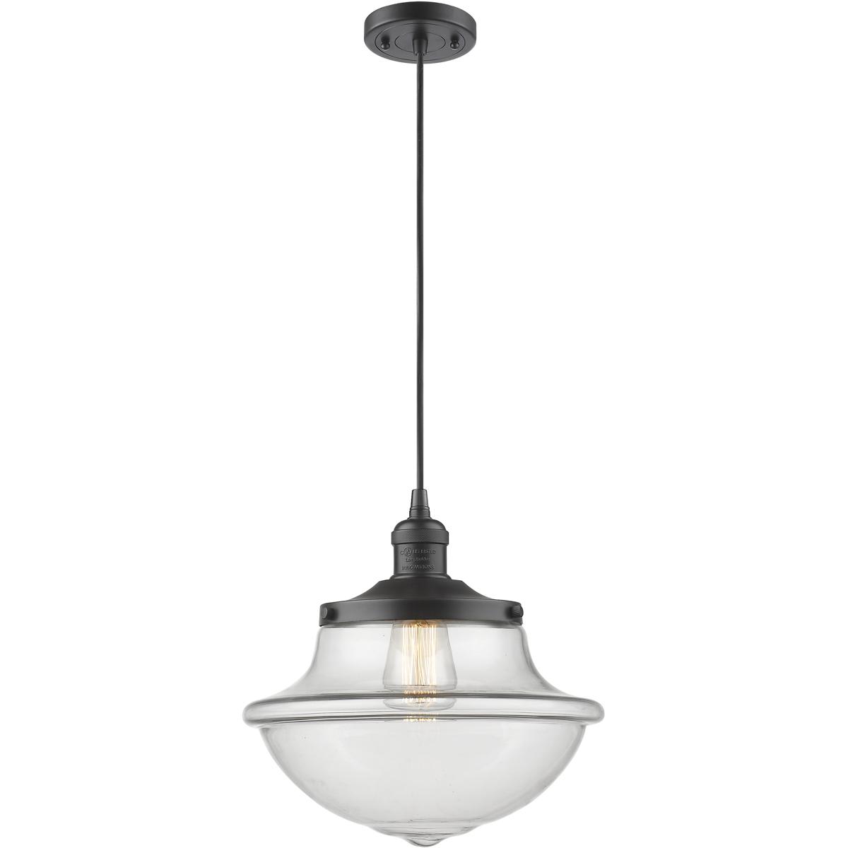 Innovations Lighting  201C-OB-G542-LED Franklin Restoration Oxford Mini Pendant Oil Rubbed Bronze