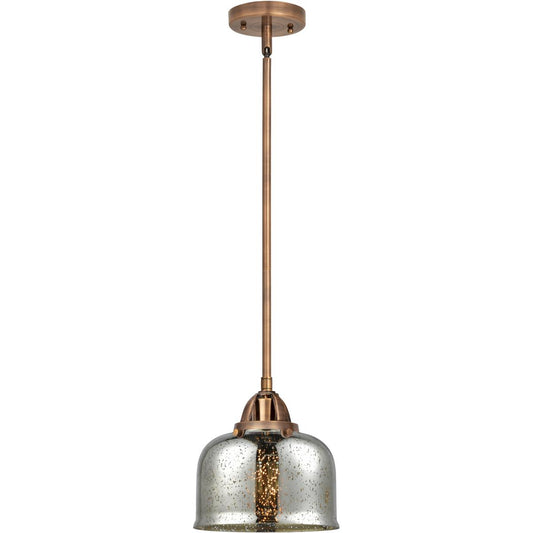 Innovations Lighting  288-1S-AC-G78 Nouveau 2 Bell Mini Pendant Antique Copper