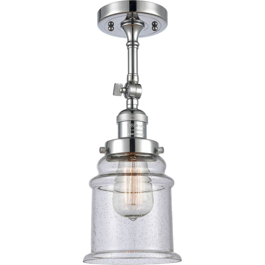 Innovations Lighting  201F-PC-G184-LED Franklin Restoration Canton Semi-Flush Mount Polished Chrome