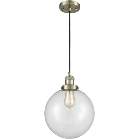 Innovations Lighting  201C-AB-G202-10-LED Franklin Restoration Beacon Mini Pendant Antique Brass