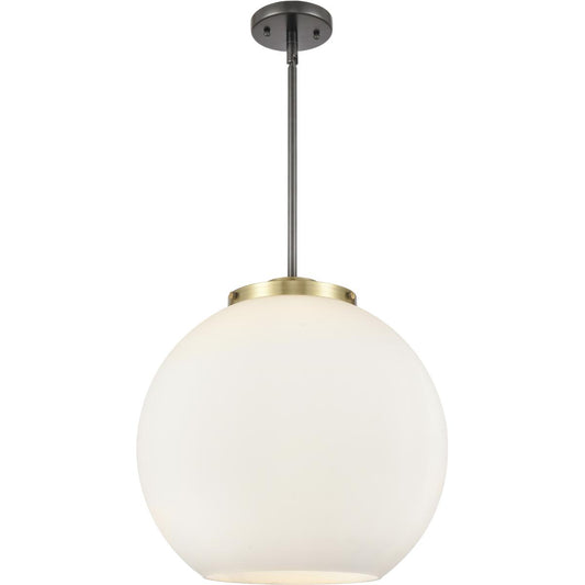 Innovations Lighting  221-3S-BAB-G121-16-LED Ballston Athens Pendant Black Antique Brass