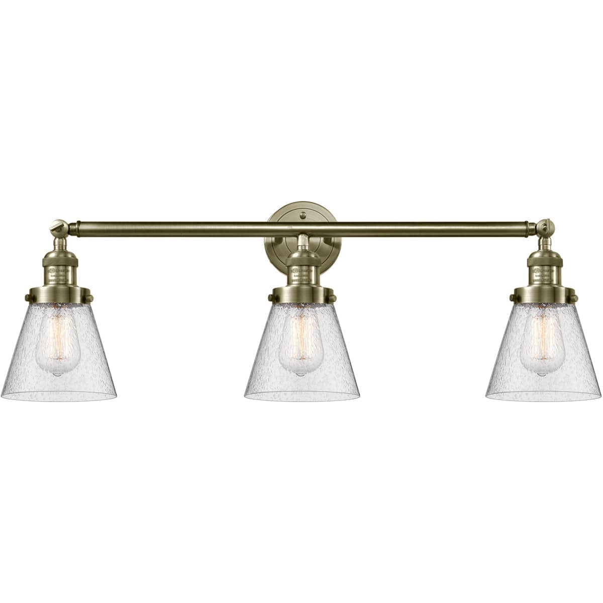 Innovations Lighting  205-AB-G64 Franklin Restoration Small Cone Bathroom Vanity Light Antique Brass