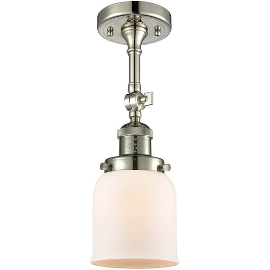 Innovations Lighting  201F-PN-G51-LED Franklin Restoration Small Bell Semi-Flush Mount
