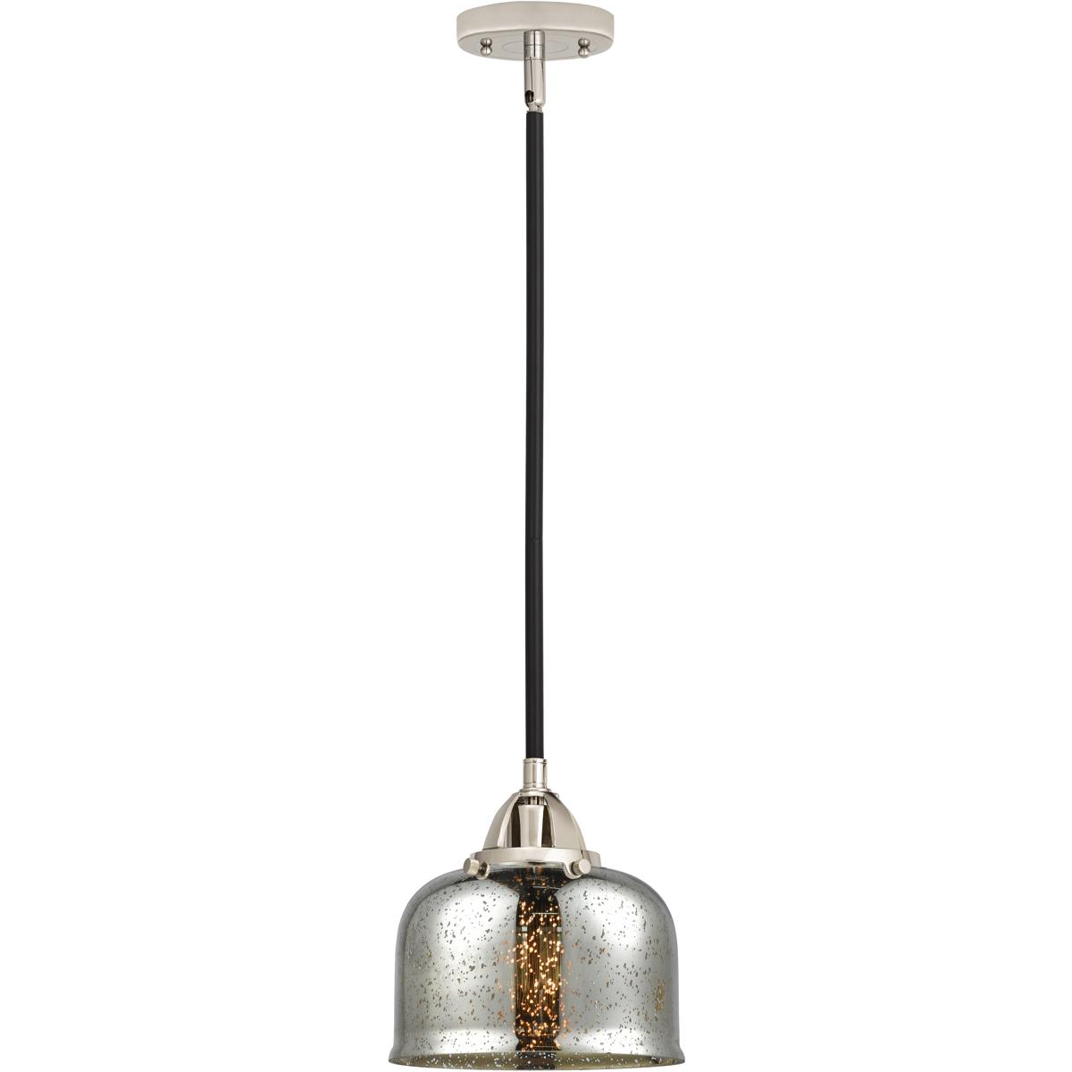 Innovations Lighting  288-1S-BPN-G78 Nouveau 2 Bell Mini Pendant Black Polished Nickel