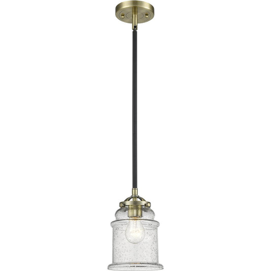 Innovations Lighting  284-1S-BAB-G184-LED Nouveau Canton Mini Pendant Black Antique Brass