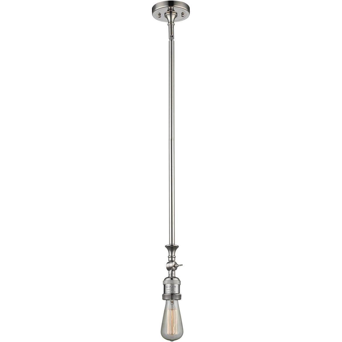 Innovations Lighting  206-PN Franklin Restoration Bare Bulb Mini Pendant Polished Nickel