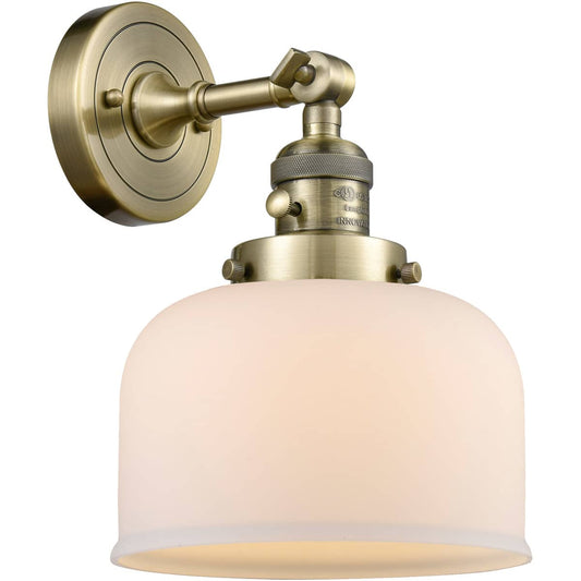Innovations Lighting  203SW-AB-G71-LED Franklin Restoration Large Bell Wall Sconce Antique Brass