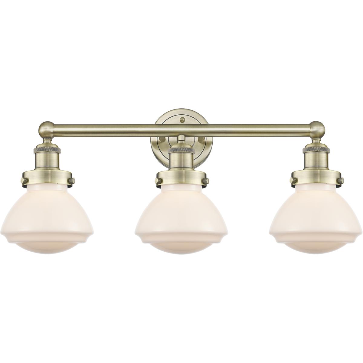 Innovations Lighting  616-3W-AB-G321 Olean Bathroom Vanity Light Antique Brass