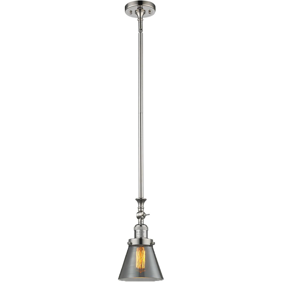 Innovations Lighting  206-PN-G63 Franklin Restoration Cone Mini Pendant Polished Nickel