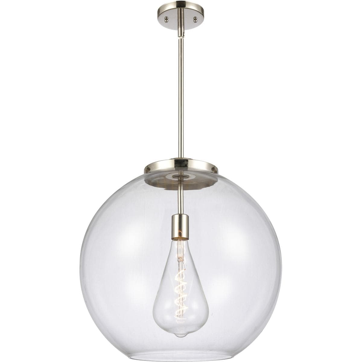 Innovations Lighting  221-1S-PN-G122-18 Ballston Athens Pendant Polished Nickel