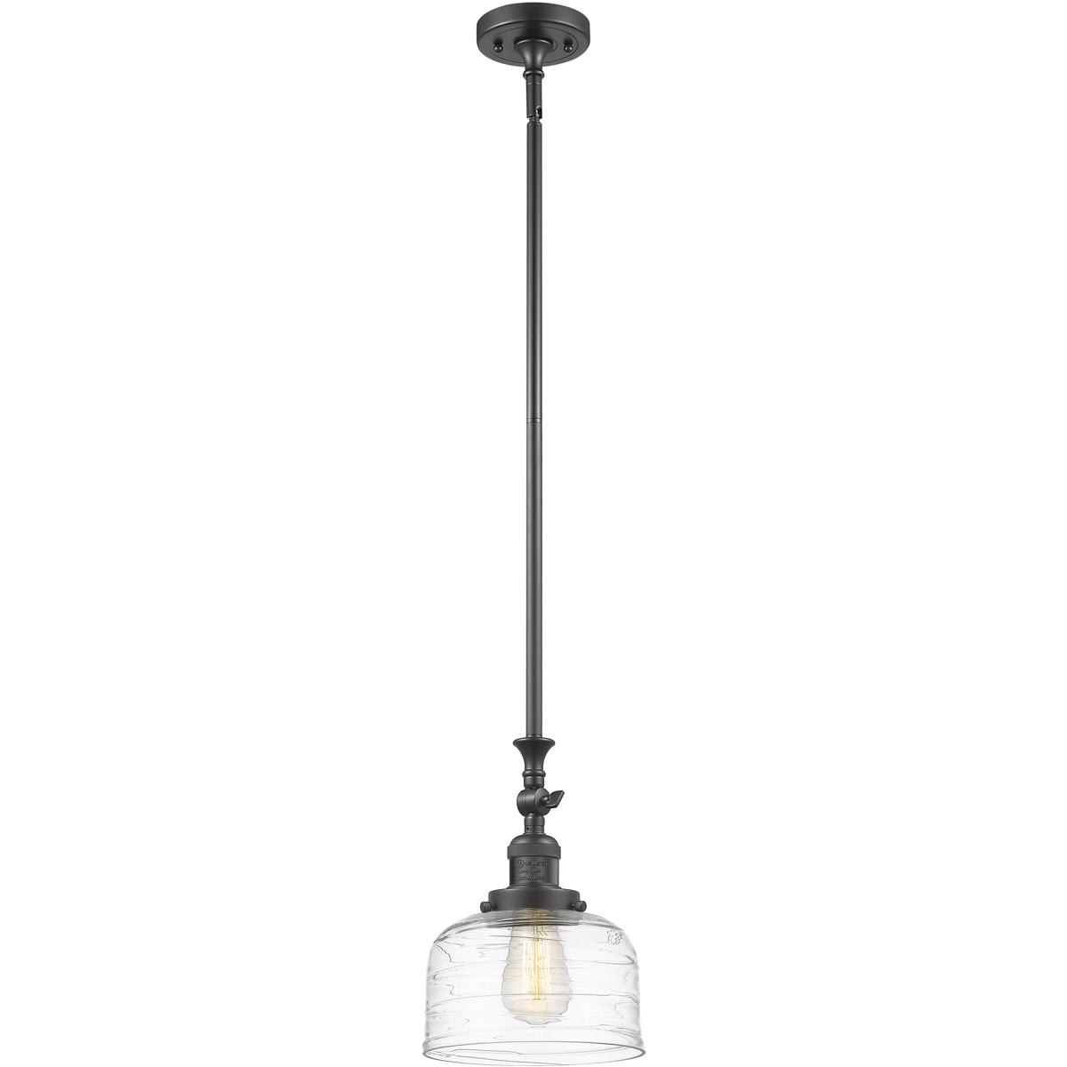 Innovations Lighting  206-OB-G713-LED Franklin Restoration Bell Mini Pendant Oil Rubbed Bronze