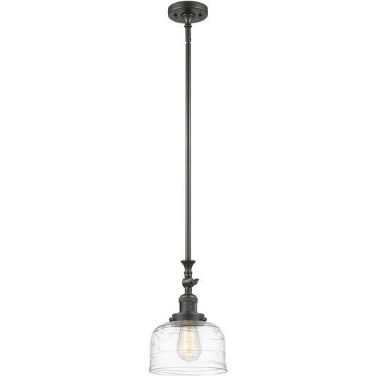 Innovations Lighting  206-OB-G713-LED Franklin Restoration Bell Mini Pendant Oil Rubbed Bronze