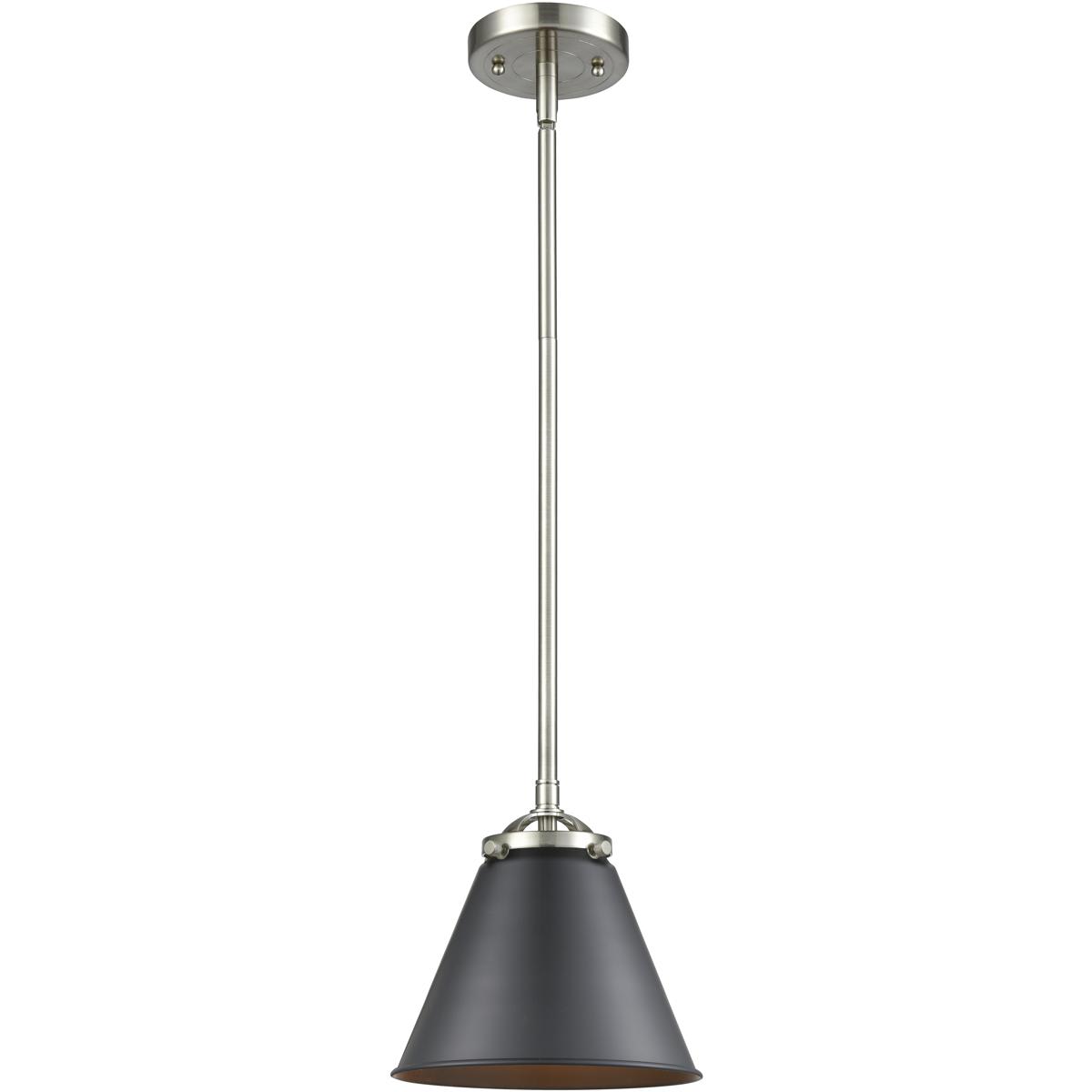 Innovations Lighting  284-1S-SN-M13-BK-LED Nouveau Appalachian Mini Pendant Brushed Satin Nickel