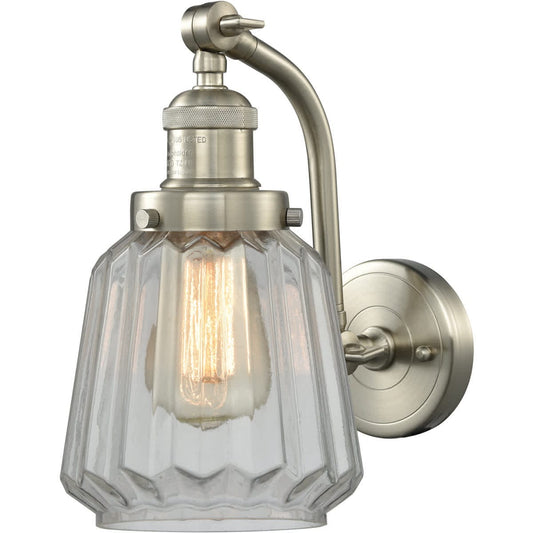 Innovations Lighting  515-1W-SN-G142 Franklin Restoration Chatham Wall Sconce Brushed Satin Nickel