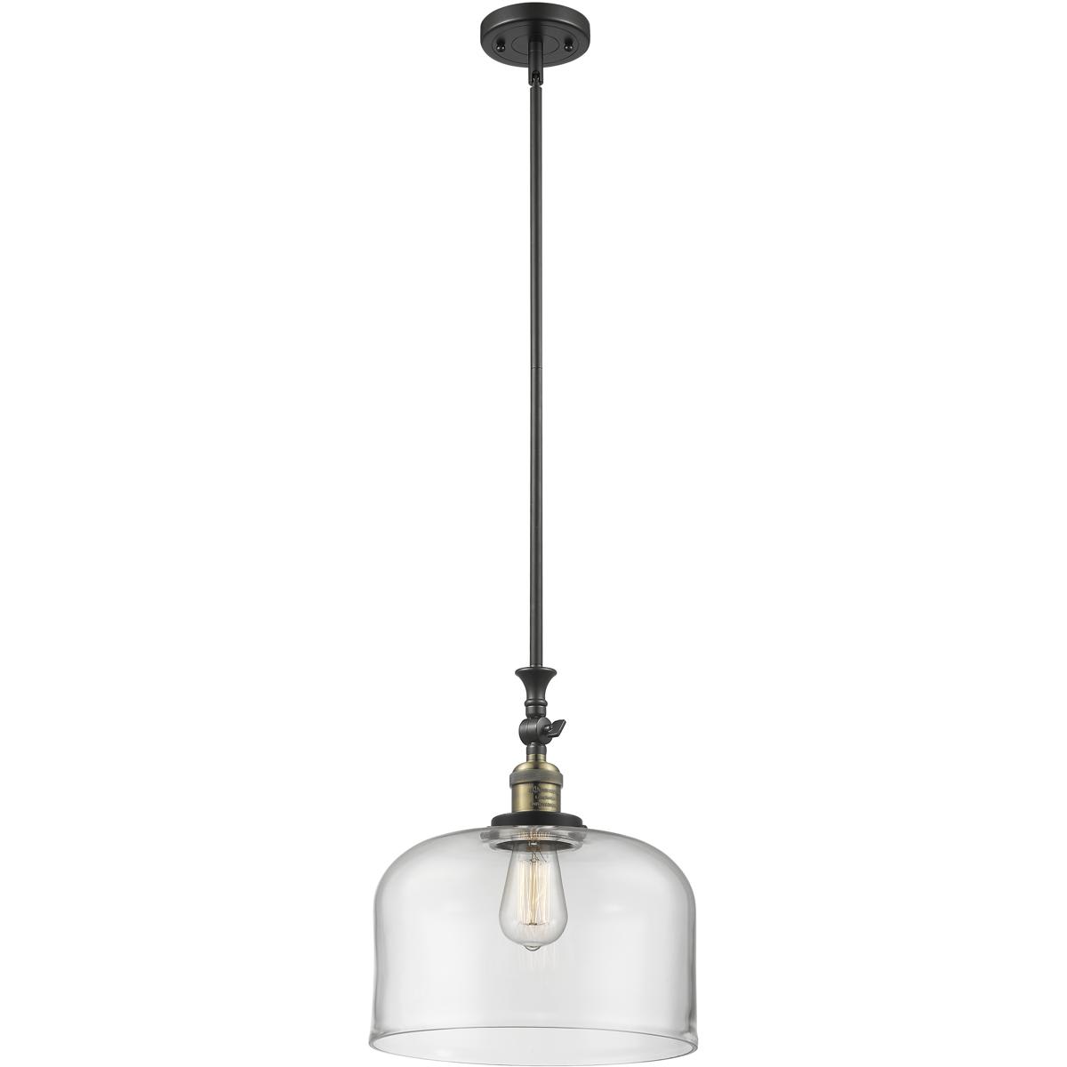Innovations Lighting  206-BAB-G72-L-LED Franklin Restoration Bell Mini Pendant Black Antique Brass