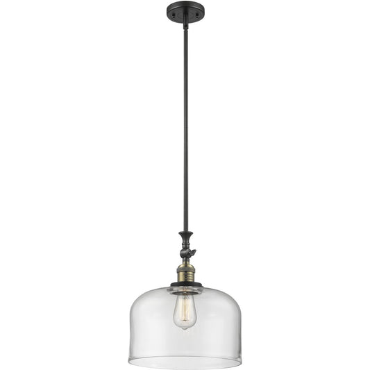 Innovations Lighting  206-BAB-G72-L-LED Franklin Restoration Bell Mini Pendant Black Antique Brass