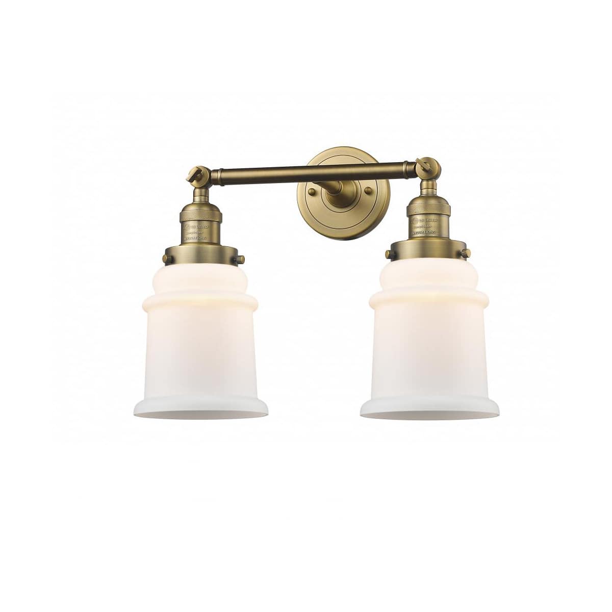 Innovations Lighting  208-BB-G181-LED Franklin Restoration Canton Bathroom Vanity Light Brushed Brass