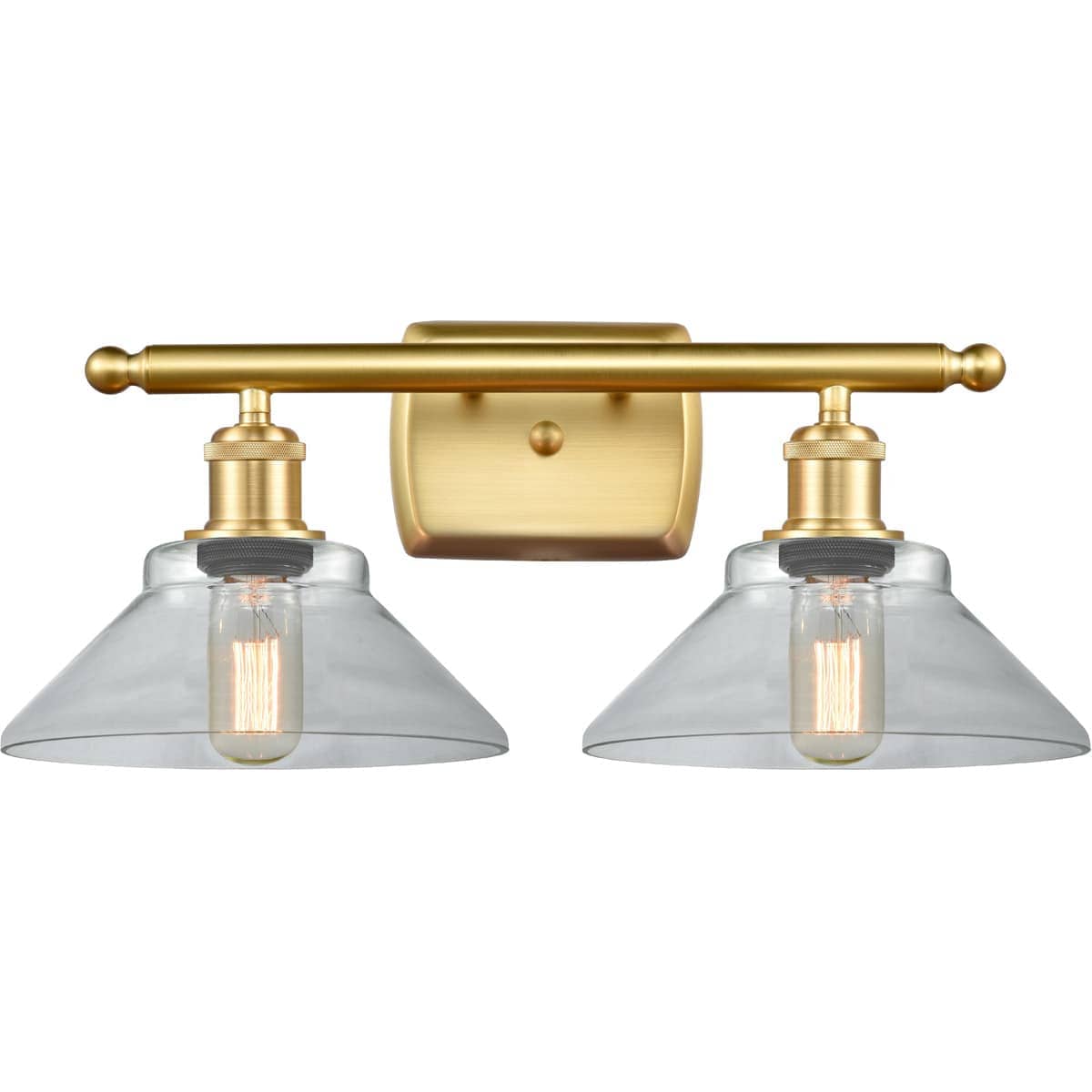 Innovations Lighting  516-2W-SG-G132 Ballston Orwell Bathroom Vanity Light Satin Gold