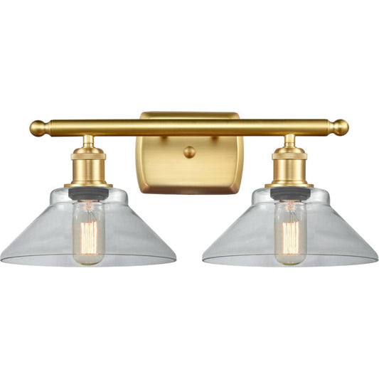Innovations Lighting  516-2W-SG-G132 Ballston Orwell Bathroom Vanity Light Satin Gold