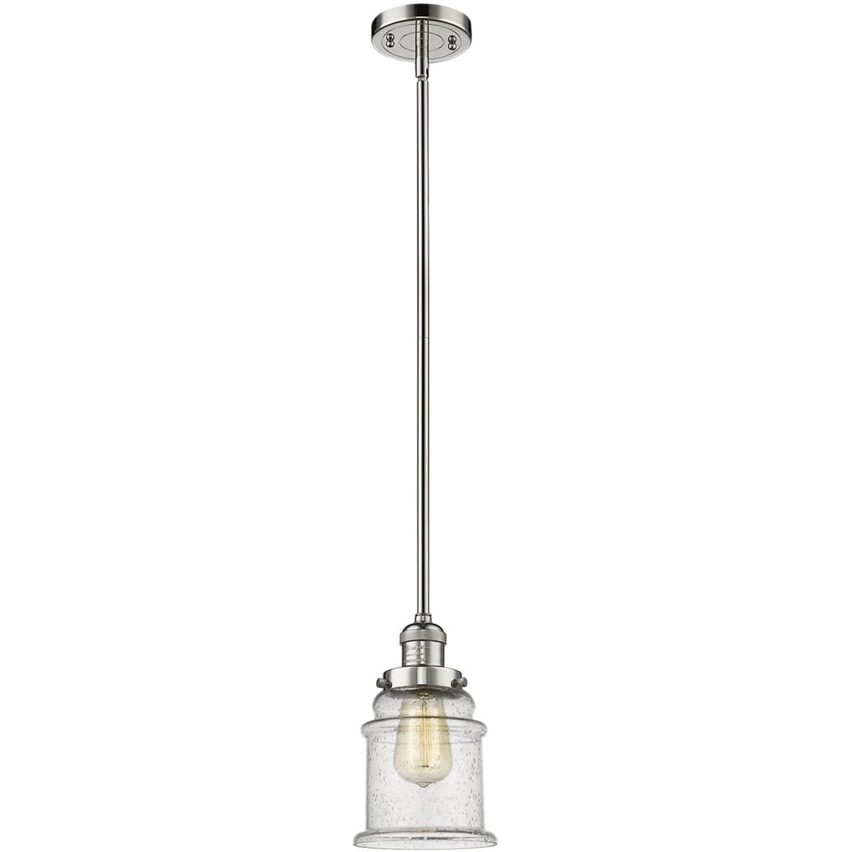 Innovations Lighting  201S-PN-G184-LED Franklin Restoration Canton Mini Pendant Polished Nickel