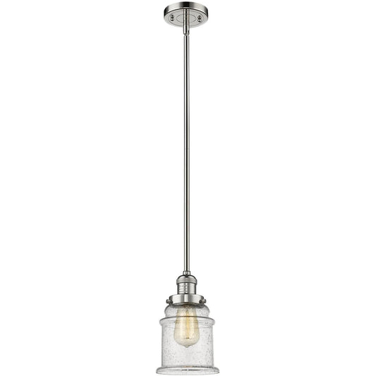 Innovations Lighting  201S-PN-G184-LED Franklin Restoration Canton Mini Pendant Polished Nickel