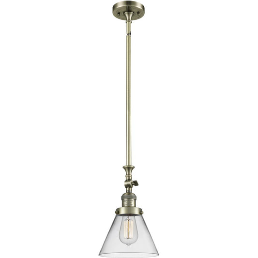 Innovations Lighting  206-AB-G42-LED Franklin Restoration Cone Mini Pendant Antique Brass