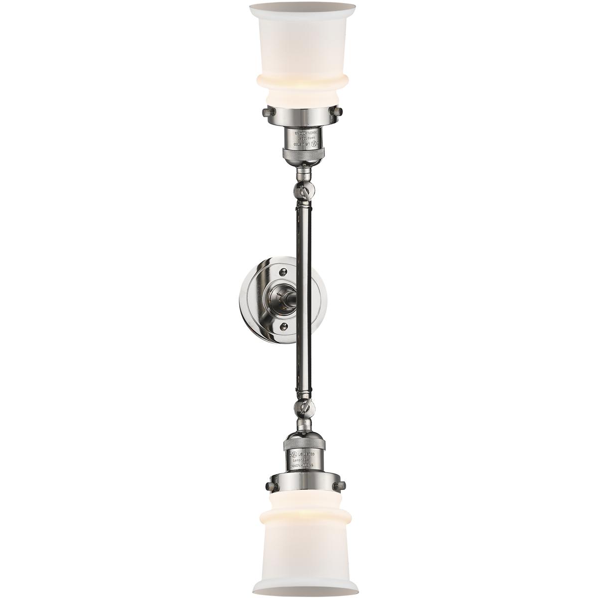 Innovations Lighting  208-PN-G181S-LED Franklin Restoration Small Canton Bathroom Vanity Light