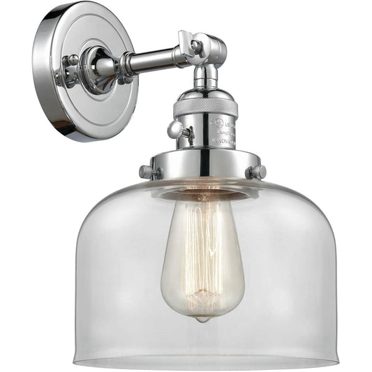 Innovations Lighting  203SW-PC-G72 Franklin Restoration Large Bell Wall Sconce Polished Chrome
