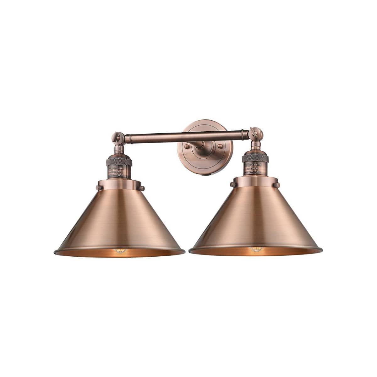 Innovations Lighting  208-AC-M10-AC Franklin Restoration Briarcliff Bathroom Vanity Light
