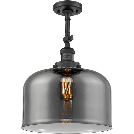Innovations Lighting  201F-BK-G73-L-LED Franklin Restoration X-Large Bell Semi-Flush Mount
