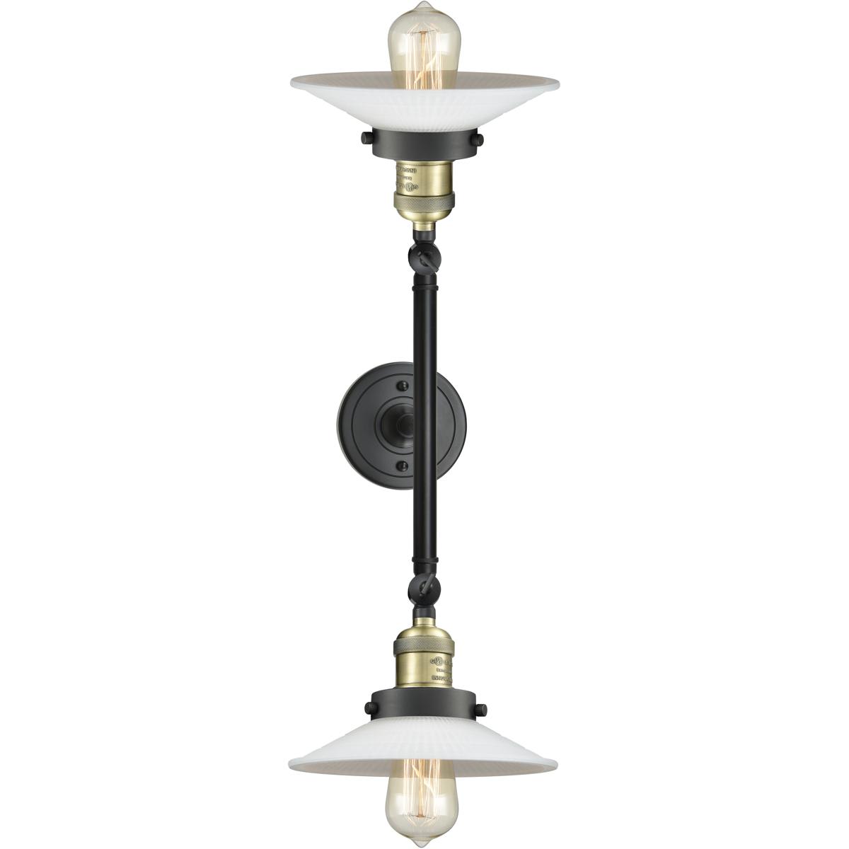 Innovations Lighting  208-BAB-G1 Franklin Restoration Halophane Bathroom Vanity Light