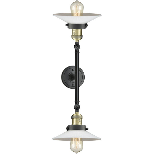 Innovations Lighting  208-BAB-G1 Franklin Restoration Halophane Bathroom Vanity Light