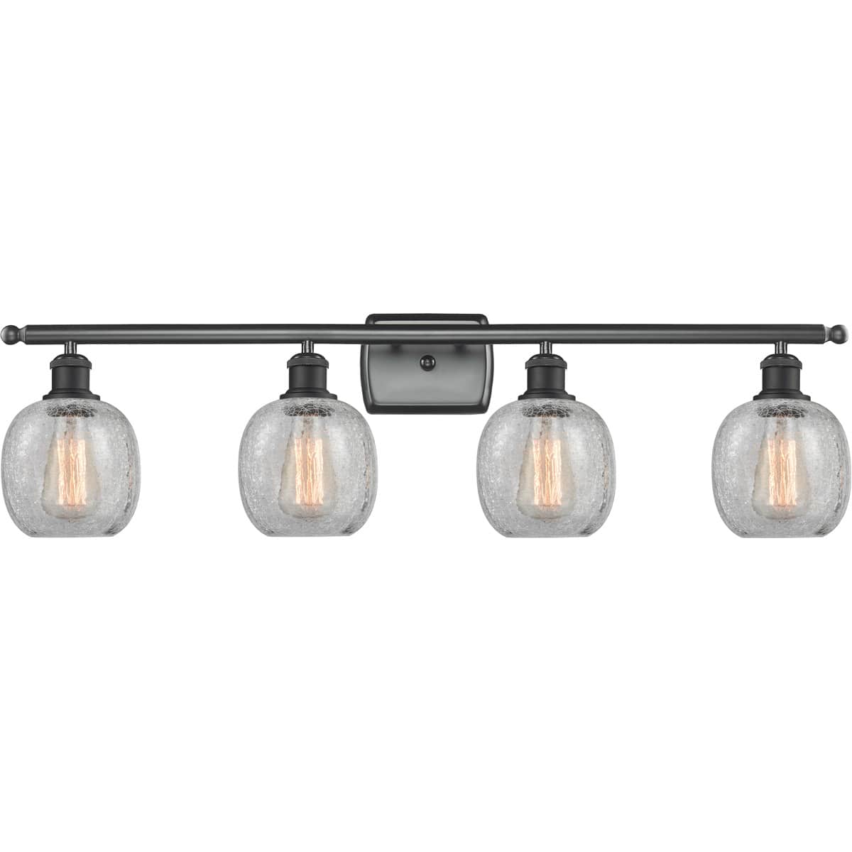 Innovations Lighting  516-4W-BK-G105-LED Ballston Belfast Bathroom Vanity Light Matte Black