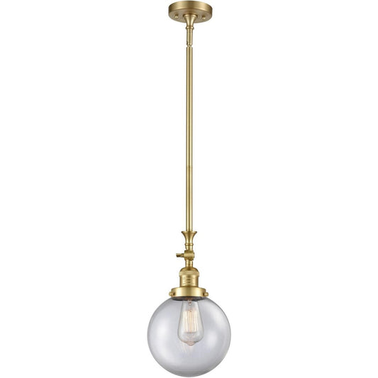 Innovations Lighting  206-SG-G202-8-LED Franklin Restoration Beacon Mini Pendant Satin Gold