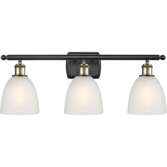 Innovations Lighting  516-3W-BAB-G381-LED Ballston Castile Bathroom Vanity Light Black Antique Brass
